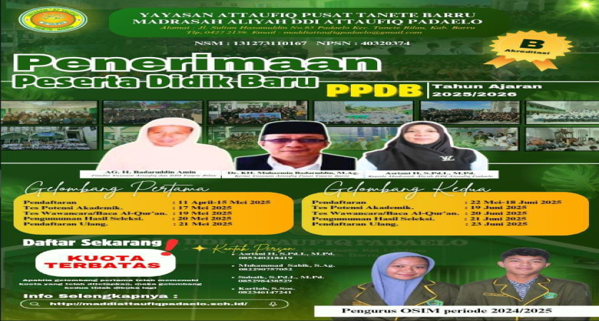 PENERIMAAN PESERTA DIDIK BARU (PPDB) TAHUN AJARAN 2025/2026