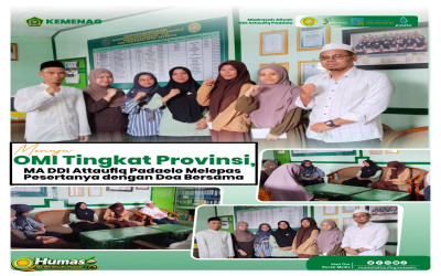 Menuju OMI Tingkat Provinsi, MA DDI Attaufiq Padaelo Melepas Pesertanya dengan Doa Bersama